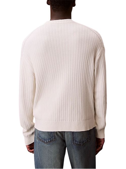 Maglione a coste in cotone Calvin Klein Jeans | LV04RD314GYAS